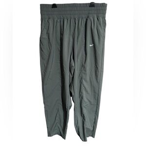 Nike Gray Track Joggers with White Swoosh